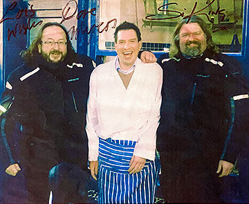 The Hairy Bikers at Aberdyfi Butchers in 2009 - Aberdovey